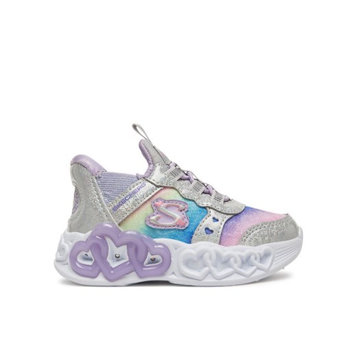 Sneakersy Skechers Infinite Heart Lights-Eternal Shimmer 303755N/SMLT Srebrny ze sklepu eobuwie.pl w kategorii Buty sportowe dziecięce - zdjęcie 182064315
