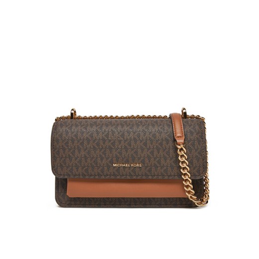 Torebka MICHAEL Michael Kors Claire 30R5GC7L3B Brązowy ze sklepu eobuwie.pl w kategorii Kopertówki - zdjęcie 182064369