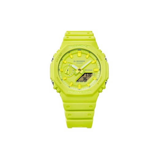 Zegarek G-Shock GA-2100-9A9ER Żółty ze sklepu eobuwie.pl w kategorii Zegarki - zdjęcie 182064425