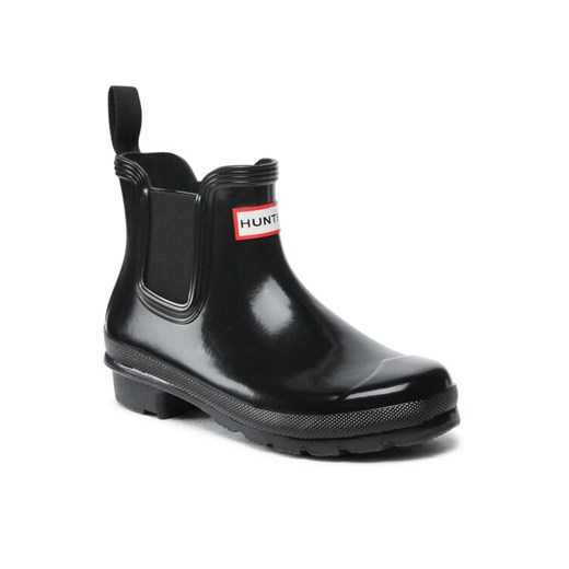 Kalosze Hunter Original Chelsea Gloss WFS2078RGL Czarny ze sklepu eobuwie.pl w kategorii Kalosze damskie - zdjęcie 182064566