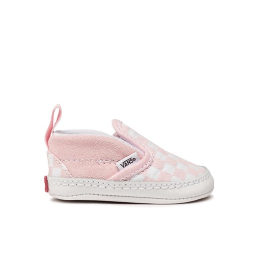 Tenisówki Vans Slip-On V Crib VN0A2XSL04E1 Różowy ze sklepu eobuwie.pl w kategorii Buciki niemowlęce - zdjęcie 182064596