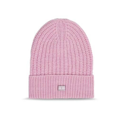 Czapka Tommy Jeans Tjw Cosy Knit Beanie AW0AW15462 Różowy ze sklepu eobuwie.pl w kategorii Czapki zimowe damskie - zdjęcie 182064619