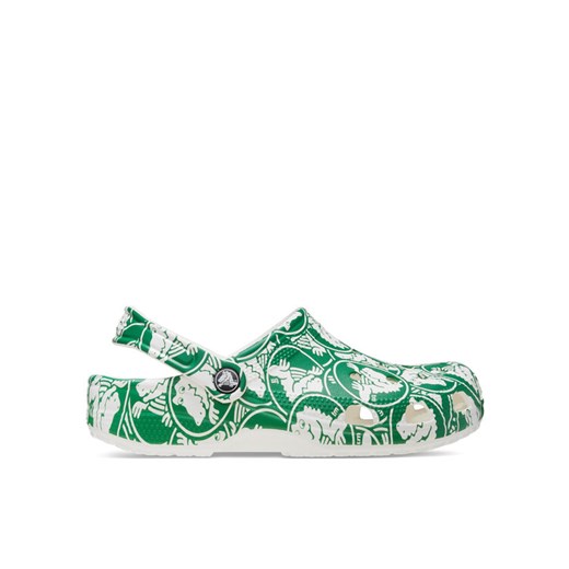 Klapki Crocs Classic Duke Print Clog 210003 Zielony ze sklepu eobuwie.pl w kategorii Klapki damskie - zdjęcie 182064849
