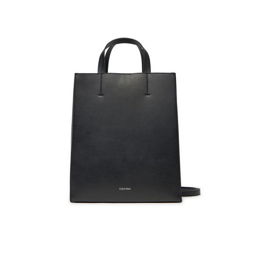 Torebka Calvin Klein Line Lthr Mini Tote 32 LV04F3002G Czarny ze sklepu eobuwie.pl w kategorii Torebki damskie - zdjęcie 182065197