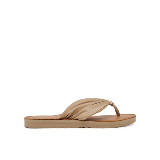Japonki Tommy Hilfiger Th Elevated Beach Sandal FW0FW06985 Brązowy ze sklepu eobuwie.pl w kategorii Klapki damskie - zdjęcie 182065435