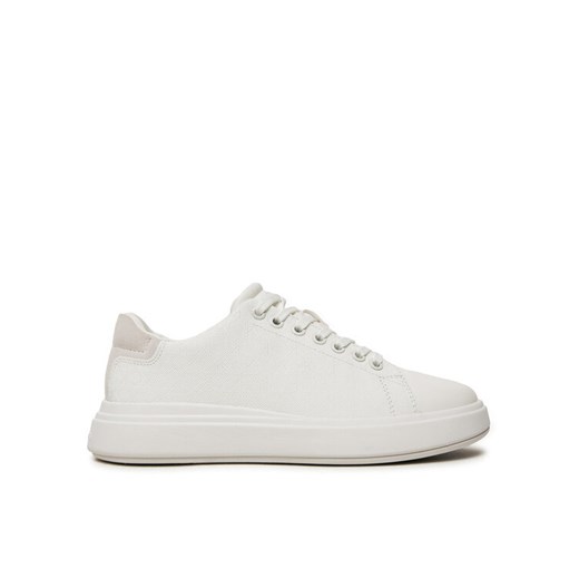 Sneakersy Calvin Klein Cupsole Lace Up Mono HW0HW02445 Biały ze sklepu eobuwie.pl w kategorii Buty sportowe damskie - zdjęcie 182065546