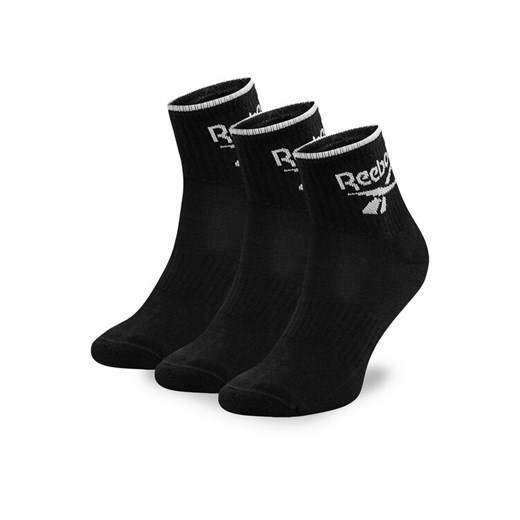 Zestaw 3 par wysokich skarpet unisex Reebok R0362-SS24 (3-pack) Czarny ze sklepu eobuwie.pl w kategorii Skarpetki męskie - zdjęcie 182065697