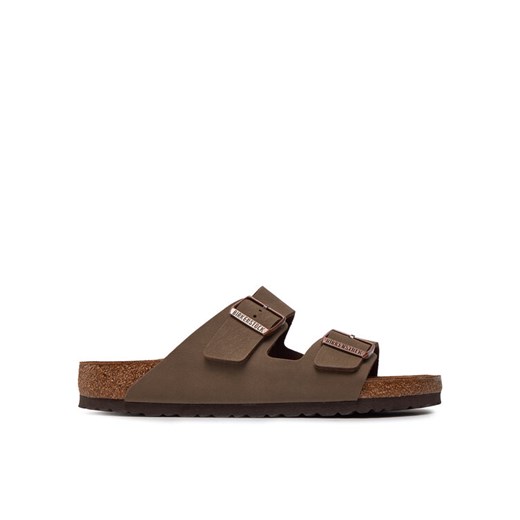 Klapki Birkenstock Arizona Birko-Flor nubuk 151181 Brązowy ze sklepu eobuwie.pl w kategorii Klapki męskie - zdjęcie 182065708