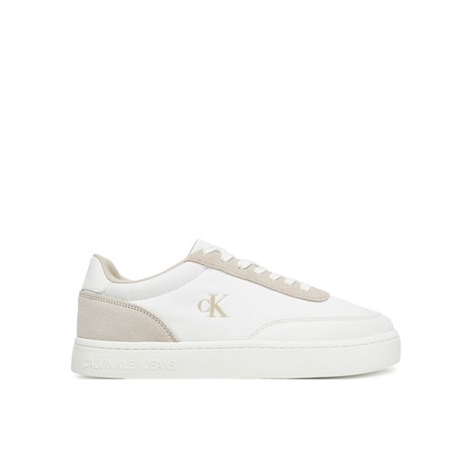 Sneakersy Calvin Klein Jeans Classic Cupsole Mg Canvas YM0YM01218 Biały ze sklepu eobuwie.pl w kategorii Buty sportowe męskie - zdjęcie 182065719