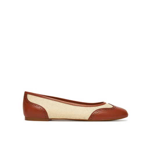 Baleriny LAUREN RALPH LAUREN Jayna 802961799001 Beżowy ze sklepu eobuwie.pl w kategorii Balerinki - zdjęcie 182065806