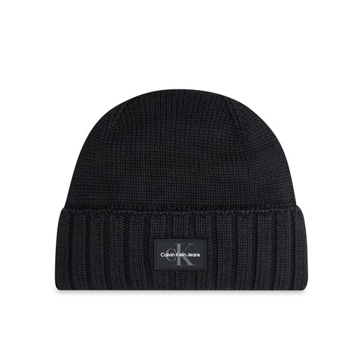 Czapka Calvin Klein Mono Logo Patch K50K512463 Czarny ze sklepu eobuwie.pl w kategorii Czapki zimowe męskie - zdjęcie 182066007