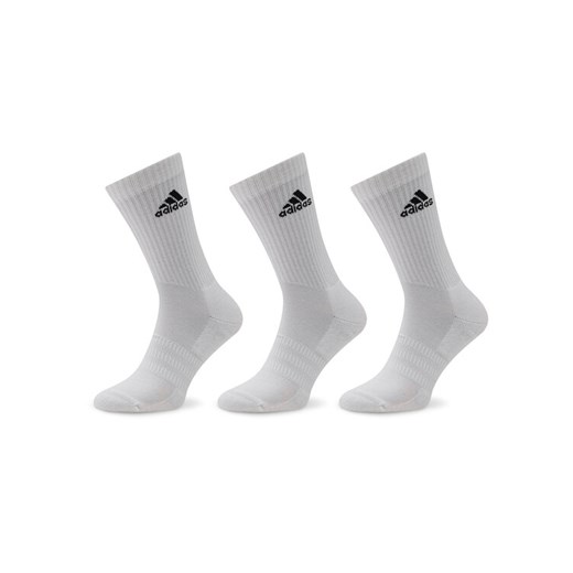 Skarpety wysokie unisex adidas Cushioned Crew Socks 3 Pairs HT3446 Biały ze sklepu eobuwie.pl w kategorii Skarpetki męskie - zdjęcie 182066225