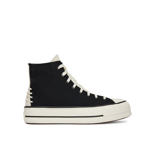 Trampki Converse Chuck Taylor All Star Lift Platform Crafted Laces A12552C Czarny ze sklepu eobuwie.pl w kategorii Trampki damskie - zdjęcie 182066276