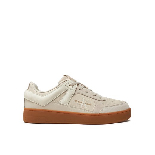 Sneakersy Calvin Klein Jeans Basket Cup Low Laceup Lth Ml Mtr YM0YM00994 Écru ze sklepu eobuwie.pl w kategorii Buty sportowe męskie - zdjęcie 182066308