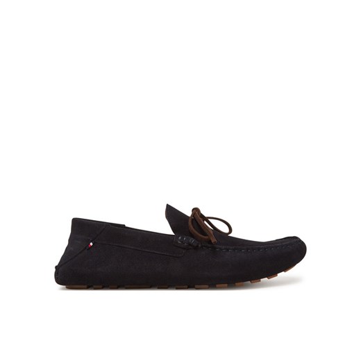 Mokasyny Tommy Hilfiger Hilfiger Folded Suede Driver FM0FM05385 Granatowy ze sklepu eobuwie.pl w kategorii Mokasyny męskie - zdjęcie 182066357