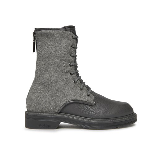 Trapery Max Mara Bibaker 23479609336 Szary ze sklepu eobuwie.pl w kategorii Workery damskie - zdjęcie 182066479
