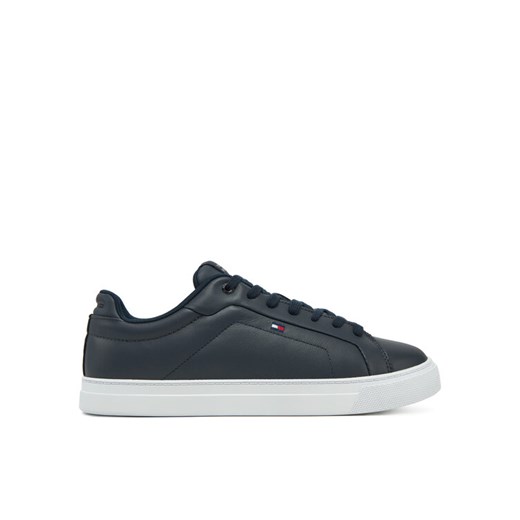 Sneakersy Tommy Hilfiger Icon Court Lth Flag Ess FM0FM05317 Granatowy ze sklepu eobuwie.pl w kategorii Buty sportowe męskie - zdjęcie 182066797