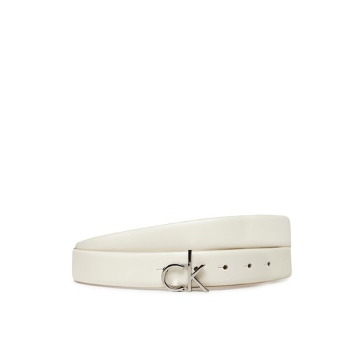 Pasek Damski Calvin Klein Ck Buckle Belt 3.0_Smooth K60K613156 Biały ze sklepu eobuwie.pl w kategorii Paski damskie - zdjęcie 182066936