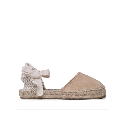 Espadryle Manebi Suede Flat Valenciana Espadrilles K 1.1 P0 Beżowy ze sklepu eobuwie.pl w kategorii Espadryle damskie - zdjęcie 182067017