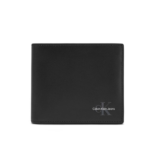 Duży Portfel Męski Calvin Klein Jeans Mono Logo Bifold LV04G1030G Czarny ze sklepu eobuwie.pl w kategorii Portfele męskie - zdjęcie 182067025