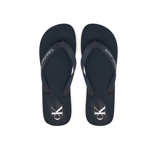 Japonki Calvin Klein Jeans Beach Sandal Transparent Tpu YM0YM01267 Granatowy ze sklepu eobuwie.pl w kategorii Klapki męskie - zdjęcie 182067205
