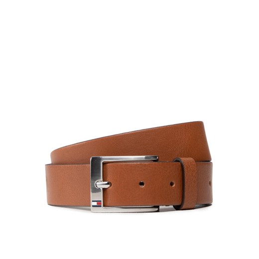 Pasek Męski Tommy Hilfiger New Aly Belt AM0AM08363 Brązowy ze sklepu eobuwie.pl w kategorii Paski męskie - zdjęcie 182067235