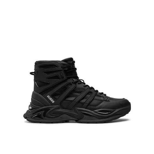 Sneakersy Guess Belluno Mid FMTBEM ELE12 Czarny ze sklepu eobuwie.pl w kategorii Buty sportowe męskie - zdjęcie 182067396