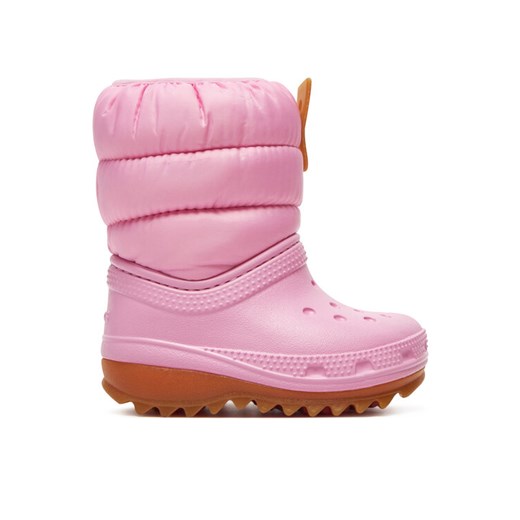 Śniegowce Crocs Classic Neo Puff Boot T 207683 Różowy ze sklepu eobuwie.pl w kategorii Buty zimowe dziecięce - zdjęcie 182067486