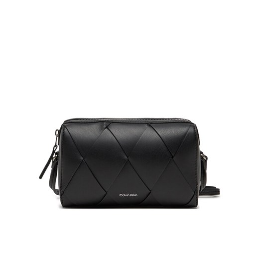 Torebka Calvin Klein Ck Woven Camera Bag K60K613002 Czarny ze sklepu eobuwie.pl w kategorii Listonoszki - zdjęcie 182067598