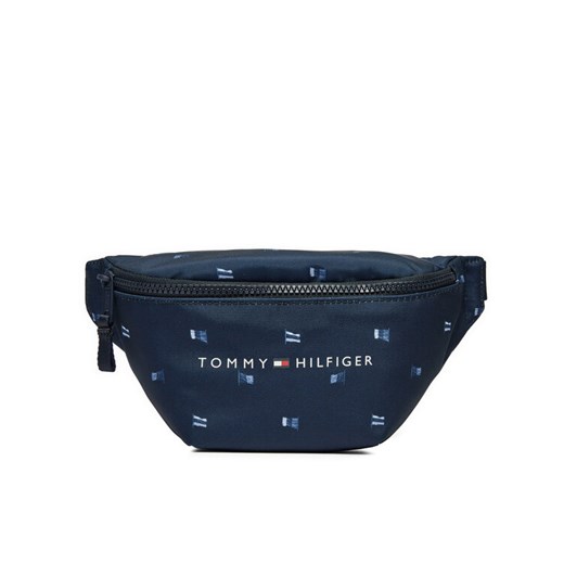 Saszetka nerka Tommy Hilfiger Th Essential Aop AU0AU01949 Granatowy ze sklepu eobuwie.pl w kategorii Nerki - zdjęcie 182067686