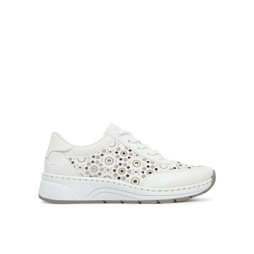 Sneakersy Rieker N6506-80 Biały ze sklepu eobuwie.pl w kategorii Buty sportowe damskie - zdjęcie 182067766