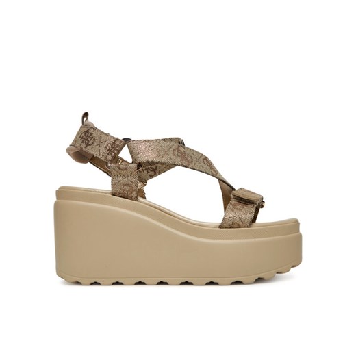 Sandały Guess FLJOCI LEL03 Złoty ze sklepu eobuwie.pl w kategorii Sandały damskie - zdjęcie 182068036