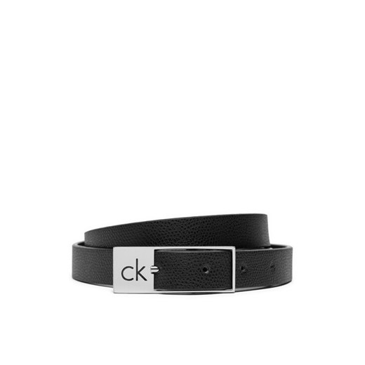 Pasek Damski Calvin Klein Ck Cut Square Buckle 2.0_Caviar K60K612864 Czarny ze sklepu eobuwie.pl w kategorii Paski damskie - zdjęcie 182068315