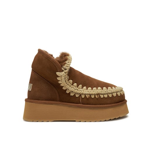 Śniegowce Mou Mini Eskimo Platform Boot FW681000A Brązowy ze sklepu eobuwie.pl w kategorii Śniegowce damskie - zdjęcie 182068498