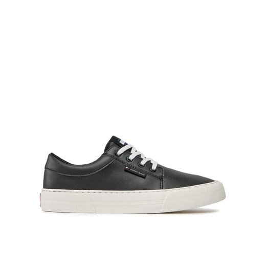 Sneakersy Tommy Jeans Tjm Vulc. Skate Derby Ess EM0EM01400 Czarny ze sklepu eobuwie.pl w kategorii Trampki męskie - zdjęcie 182068616