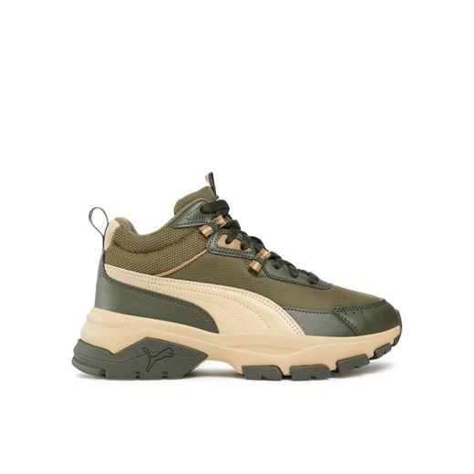 Sneakersy Puma Cassia Via Mid 391309 07 Khaki ze sklepu eobuwie.pl w kategorii Buty sportowe damskie - zdjęcie 182068708