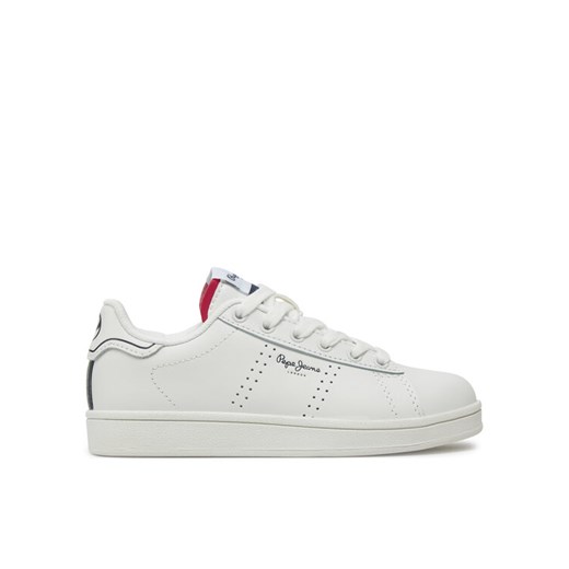 Sneakersy Pepe Jeans Player Basic B PBS00001 Biały ze sklepu eobuwie.pl w kategorii Buty sportowe dziecięce - zdjęcie 182068709