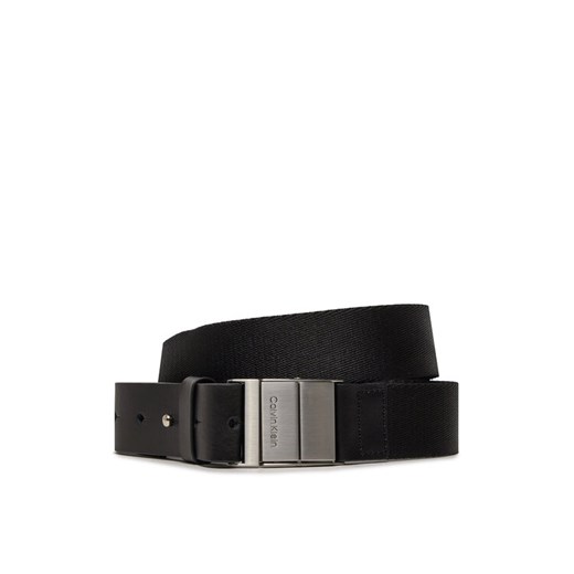 Pasek Męski Calvin Klein Iconic Plaque K50K510954 Czarny ze sklepu eobuwie.pl w kategorii Paski męskie - zdjęcie 182068739