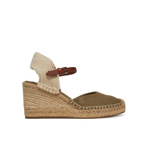 Espadryle LAUREN RALPH LAUREN Robby 802966885001 Khaki ze sklepu eobuwie.pl w kategorii Espadryle damskie - zdjęcie 182068839