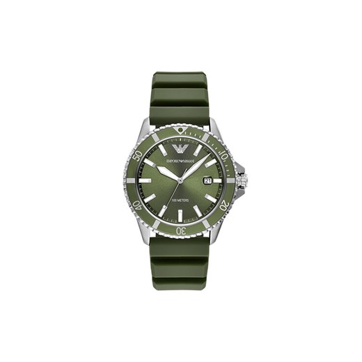 Zegarek Emporio Armani World Explorer AR11638 Zielony ze sklepu eobuwie.pl w kategorii Zegarki - zdjęcie 182069217