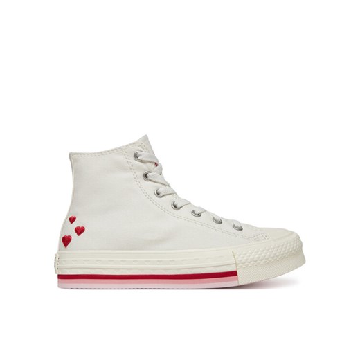 Trampki Converse Chuck Taylor All Star Lift Valentine'S Day Platform A10716C Beżowy ze sklepu eobuwie.pl w kategorii Trampki dziecięce - zdjęcie 182069468