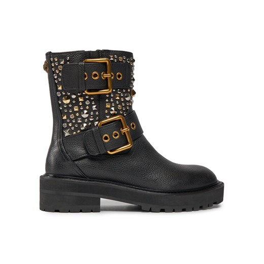 Botki Kurt Geiger 225-Hackney Biker Boot 546505109 Czarny ze sklepu eobuwie.pl w kategorii Botki - zdjęcie 182069599