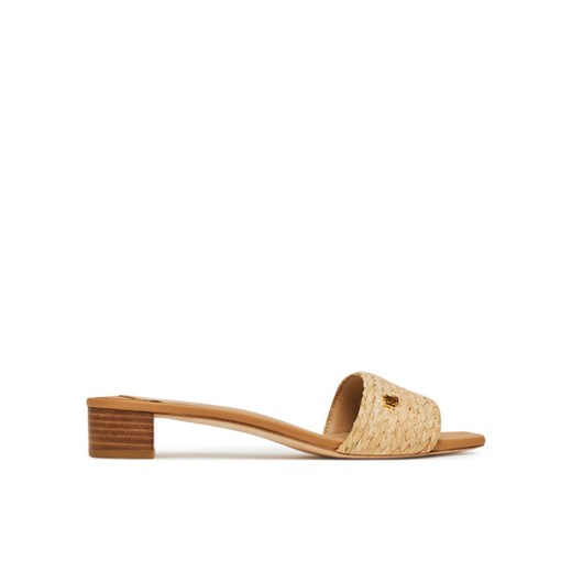 Klapki LAUREN RALPH LAUREN Fay Braided 802966850001 Beżowy ze sklepu eobuwie.pl w kategorii Klapki damskie - zdjęcie 182069809