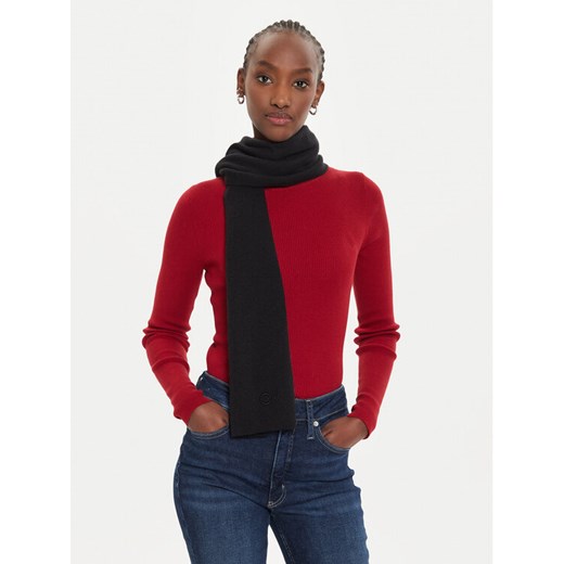Szalik Calvin Klein Embroidery Fine K60K612601 Czarny ze sklepu eobuwie.pl w kategorii Szaliki i chusty damskie - zdjęcie 182069976