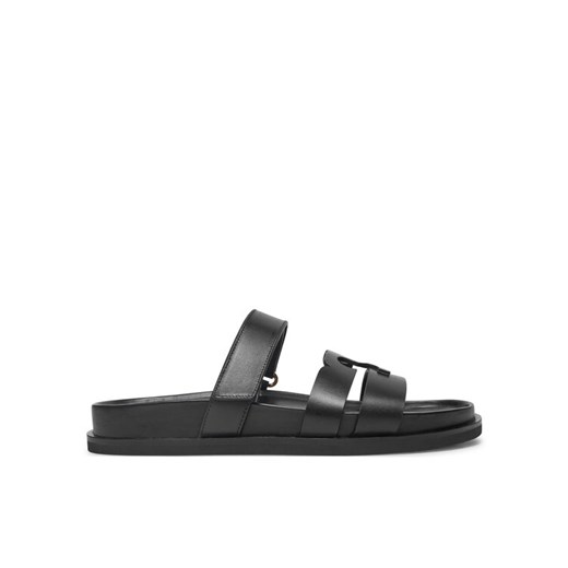Klapki Tory Burch Ines Sport Slide 161636 Czarny ze sklepu eobuwie.pl w kategorii Klapki damskie - zdjęcie 182070008