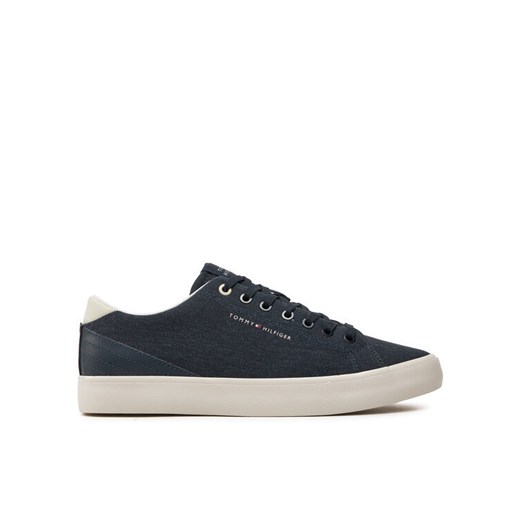 Tenisówki Tommy Hilfiger Th Hi Vulc Low Summer Cvs FM0FM05056 Granatowy ze sklepu eobuwie.pl w kategorii Trampki męskie - zdjęcie 182070169