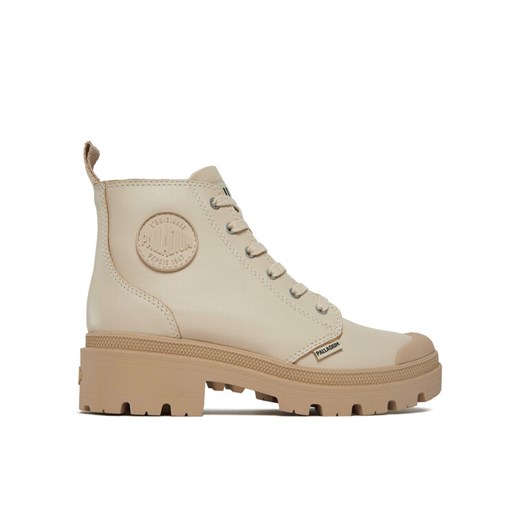 Trapery Palladium Pallabase Leather 96905-197-M Szary ze sklepu eobuwie.pl w kategorii Workery damskie - zdjęcie 182070318