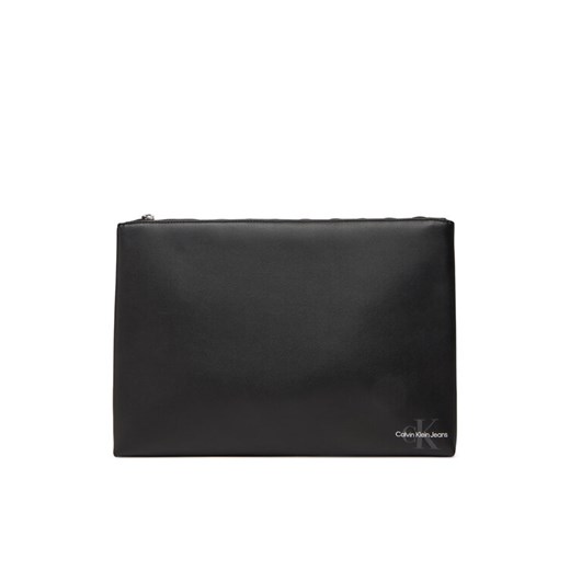 Saszetka Calvin Klein Jeans Mono Logo Zip Pouch Pu LV04G1049G Czarny ze sklepu eobuwie.pl w kategorii Torby męskie - zdjęcie 182070415