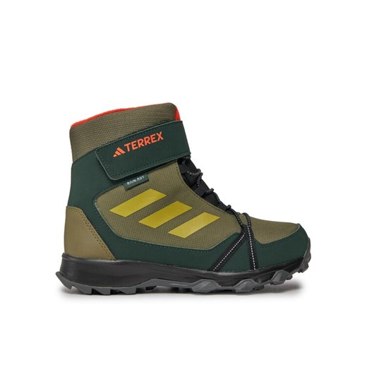 Trekkingi adidas Terrex Snow Cf Rain.Rdy Zielony ze sklepu eobuwie.pl w kategorii Buty zimowe dziecięce - zdjęcie 182070656