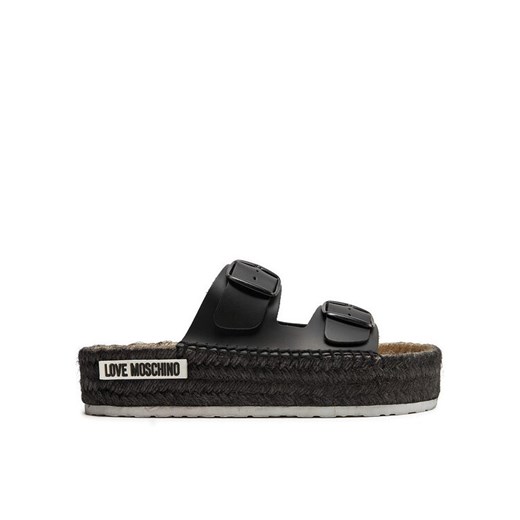 Espadryle LOVE MOSCHINO JA28233G0IIAX000 Czarny ze sklepu eobuwie.pl w kategorii Klapki damskie - zdjęcie 182070736